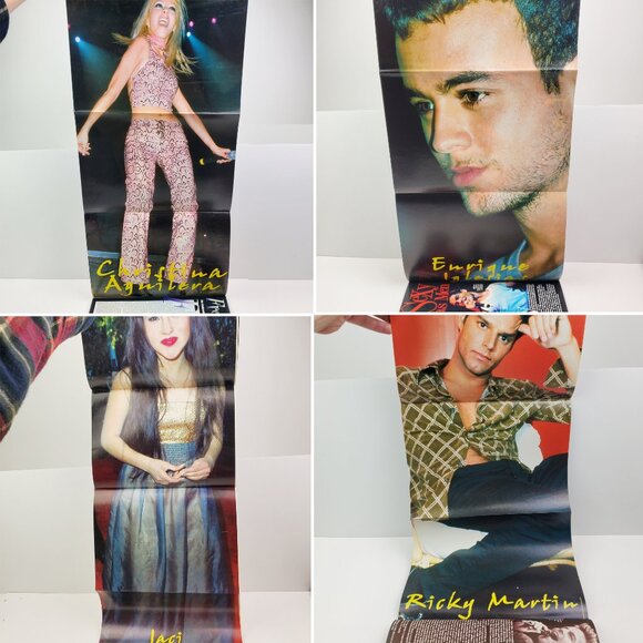 Latin Teen Magazine VTG 2000 Aguilera Iglesias Ricky Martin Shakira w/ Posters - Picture 6 of 10